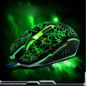 2017 New 6 keys Professional Colorful LED Backlight 4000 DPI Optical Wired Gaming Mouse