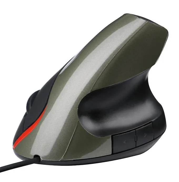 2.4G USB Wired Vertical Mouse PC Laptop Computer Optical Scroll Mice,silver gray AZ12556