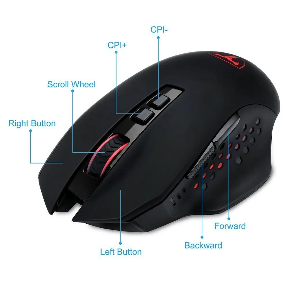 2.4GHz Wireless X11 Usb Optical Ergonomic Gaming Mouse 800/1200/1600/2000/4800DPI   7 Buttons Game Mouse