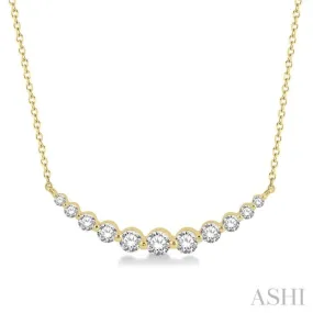 3/4 ctw Diamond Smile Necklace in 14K Yellow Gold