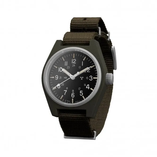 34mm Sage Green General Purpose Quartz (GPQ) Nylon DEFSTAN Watch