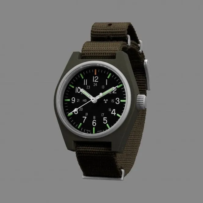 34mm Sage Green General Purpose Quartz (GPQ) Nylon DEFSTAN Watch