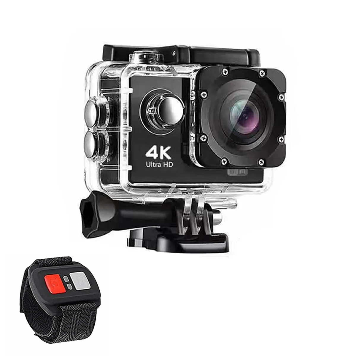 4K Action Pro Waterproof All Digital UHD WiFi Camera   RF Remote And Accessories by VistaShops