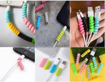 5 Packs Of Multipurpose USB Cable Protector (Multi Color)