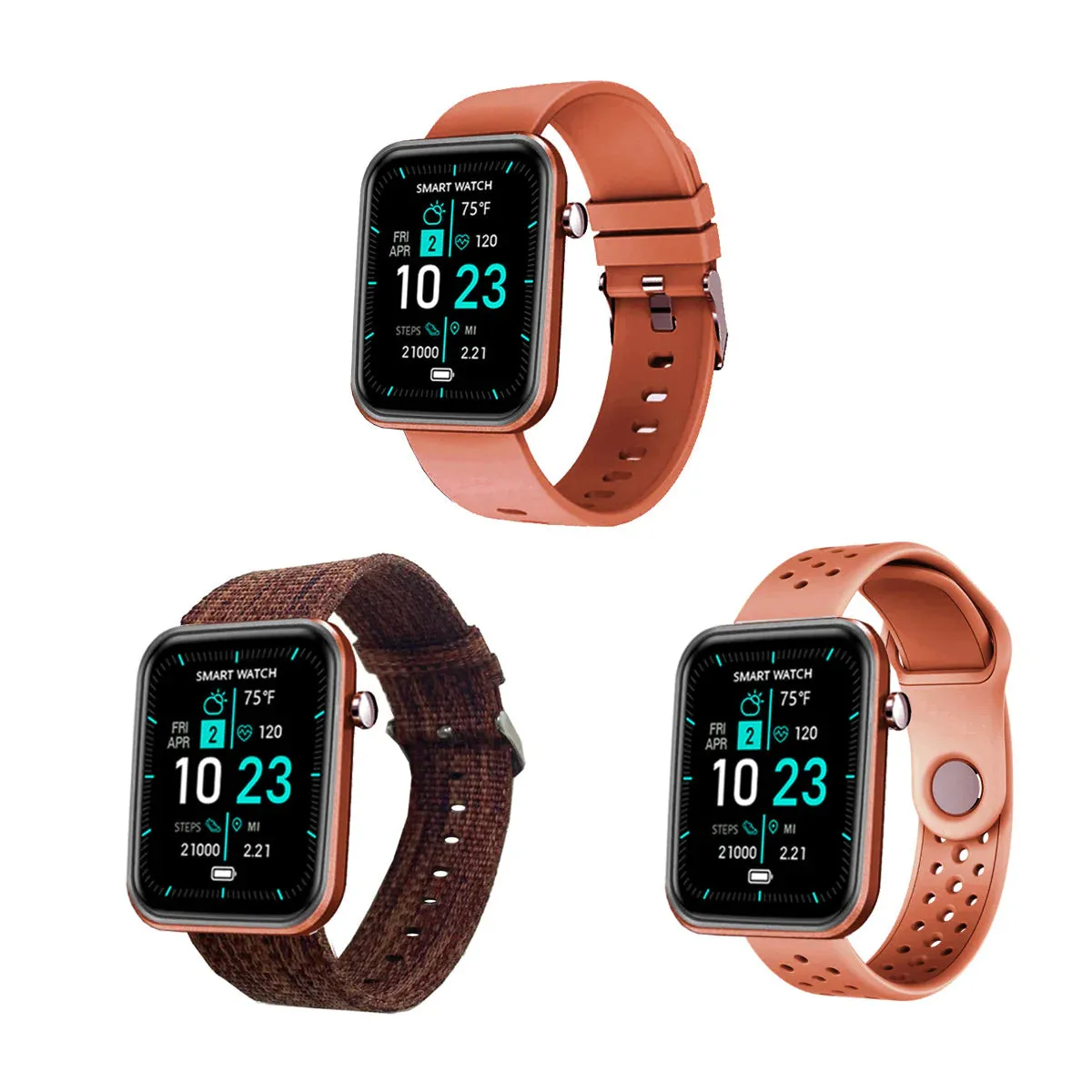 Advanced Smartwatch   3 Stylish Bands – Your Wellness, Your Way