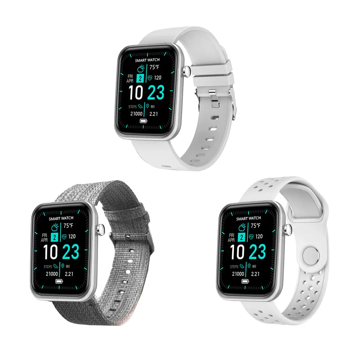 Advanced Smartwatch   3 Stylish Bands – Your Wellness, Your Way