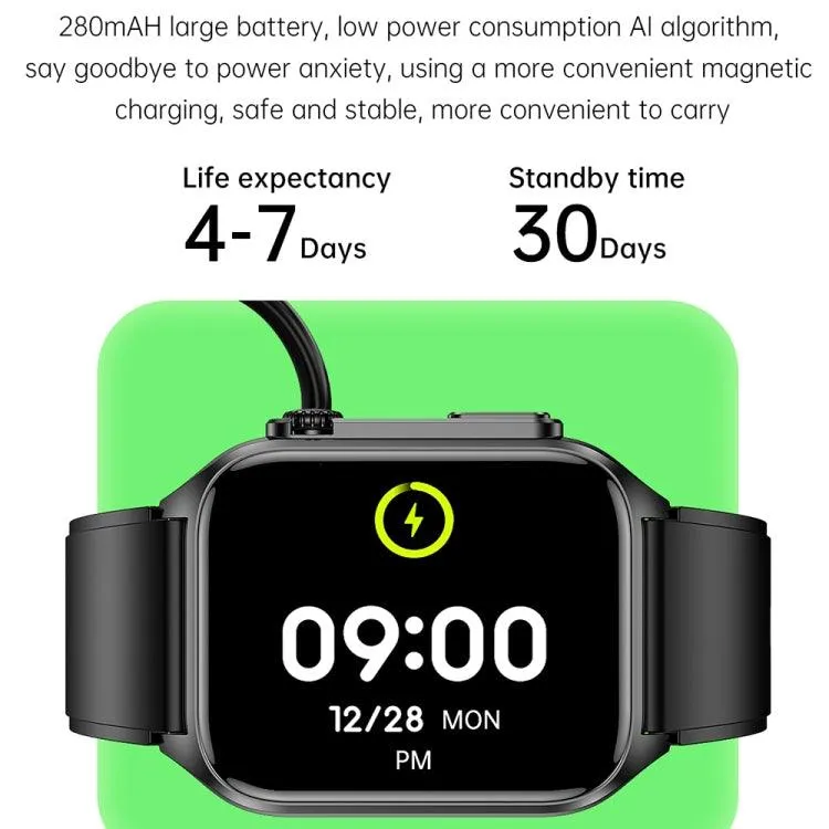 Advanced TK12 1.96" IP67 Waterproof Smart Watch with ECG, Family Care, Bluetooth Calling, and Body Temperature Monitoring