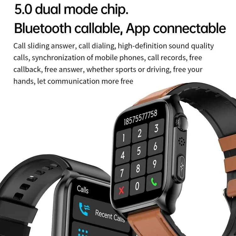 Advanced TK12 1.96" IP67 Waterproof Smart Watch with ECG, Family Care, Bluetooth Calling, and Body Temperature Monitoring