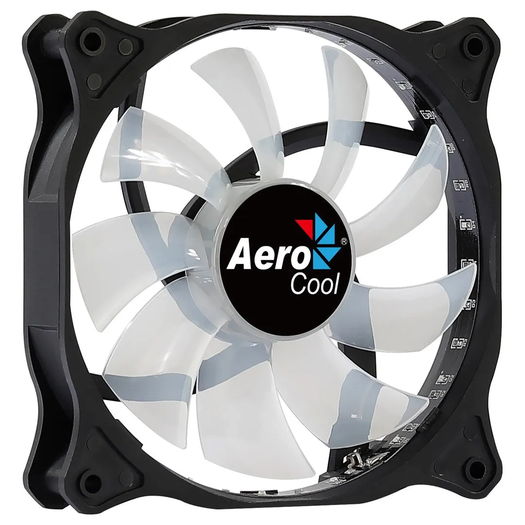 Aerocool Cosmo12frgb Pc Fan 12Cm Led Rgb Molex Connector Silent Black