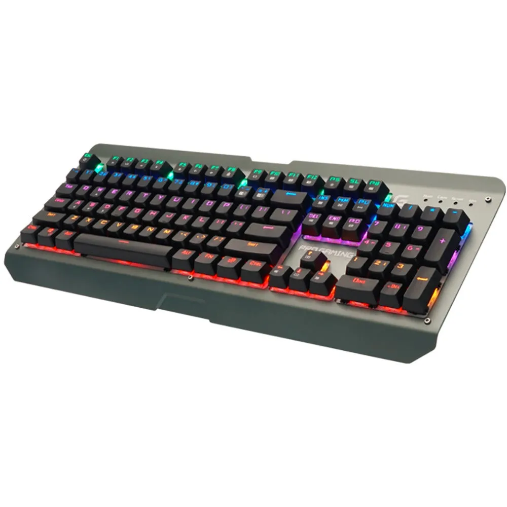 Aluminum Alloy 104LED Mechanical Keyboard Progaming Breaking Law Version Computer Gaming Mechanical Keyboard