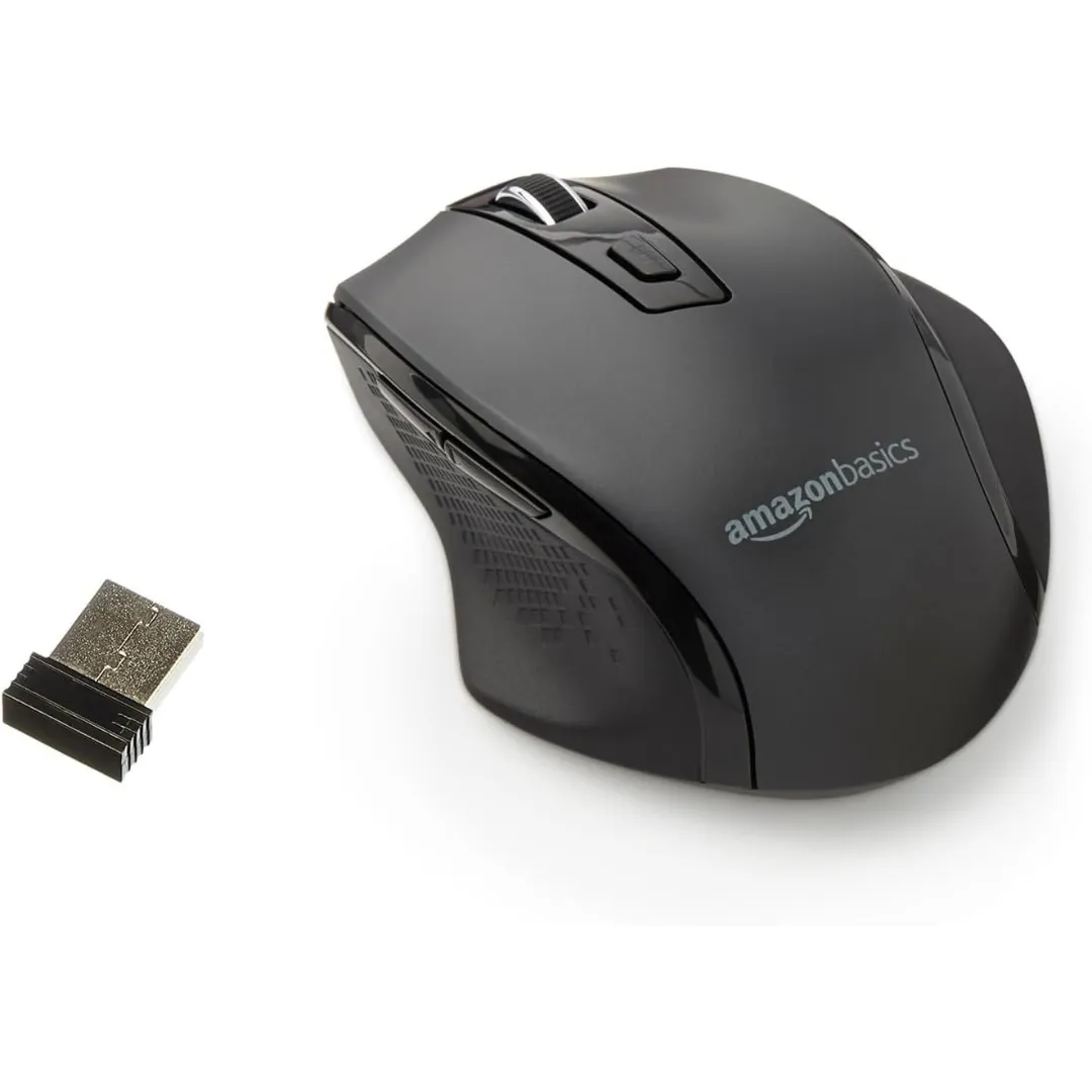 Amazon Basics Ergonomic DPI Adjustable Wireless Optical Mouse