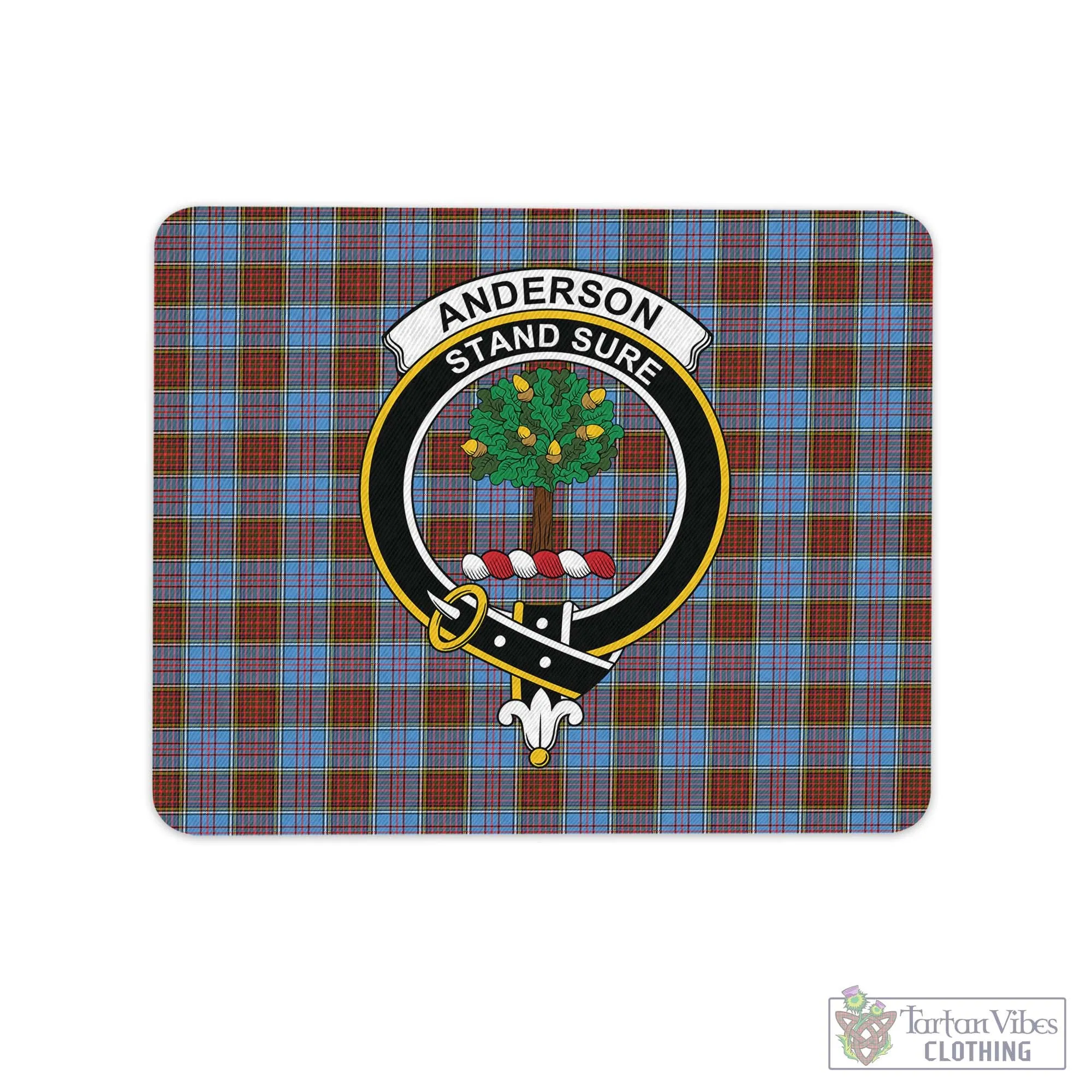 Anderson Modern Tartan Mouse Pad with Family Crest