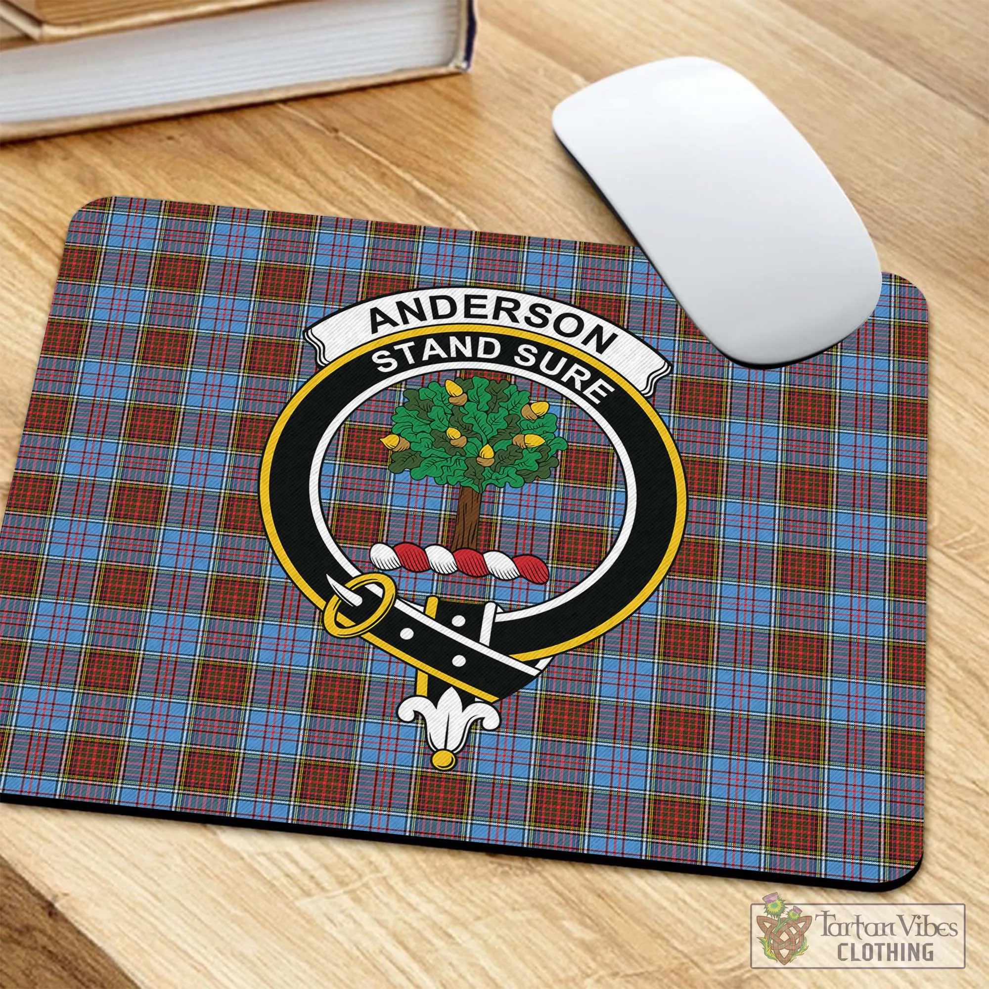 Anderson Modern Tartan Mouse Pad with Family Crest