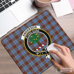 Anderson Modern Tartan Mouse Pad with Family Crest