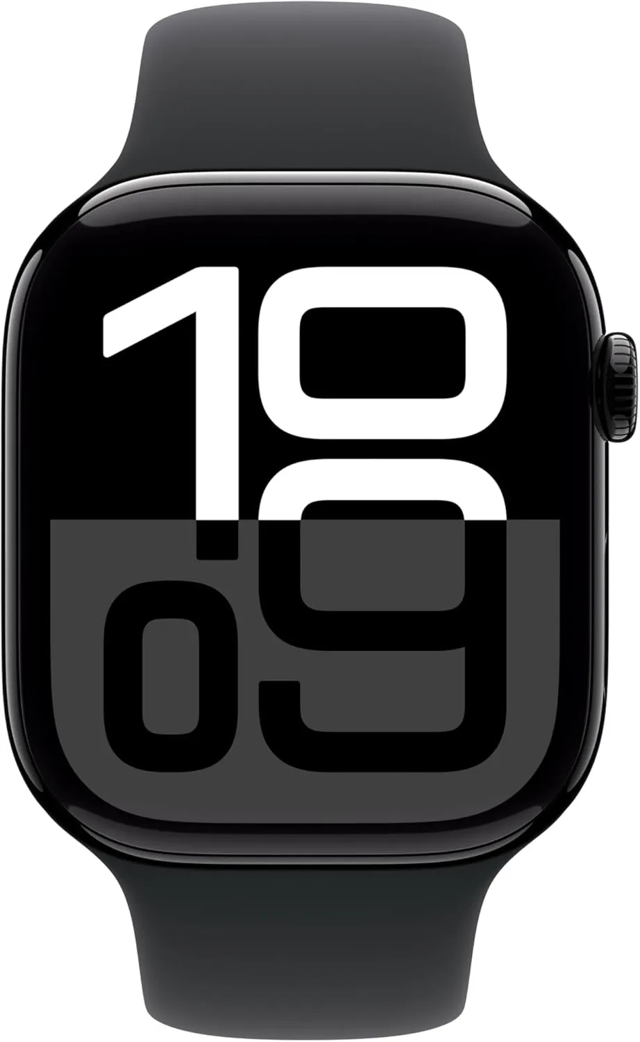 Apple Watch Series 10 GPS 46 mm Smartwatch with Jet Black Aluminium Case with Black Sport Band - M/L.