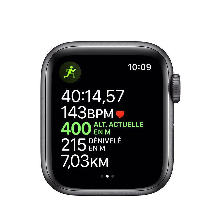 Apple Watch Series 5 (2019) GPS   Cellular 40 mm - Aluminium Gris sidéral - Bracelet sport Noir