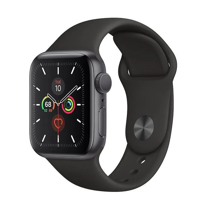 Apple Watch Series 5 (2019) GPS   Cellular 40 mm - Aluminium Gris sidéral - Bracelet sport Noir