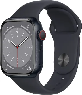 Apple Watch Series 8 (GPS   Cellular, 41mm) - Midnight Aluminum Case with Midnight Sport Band