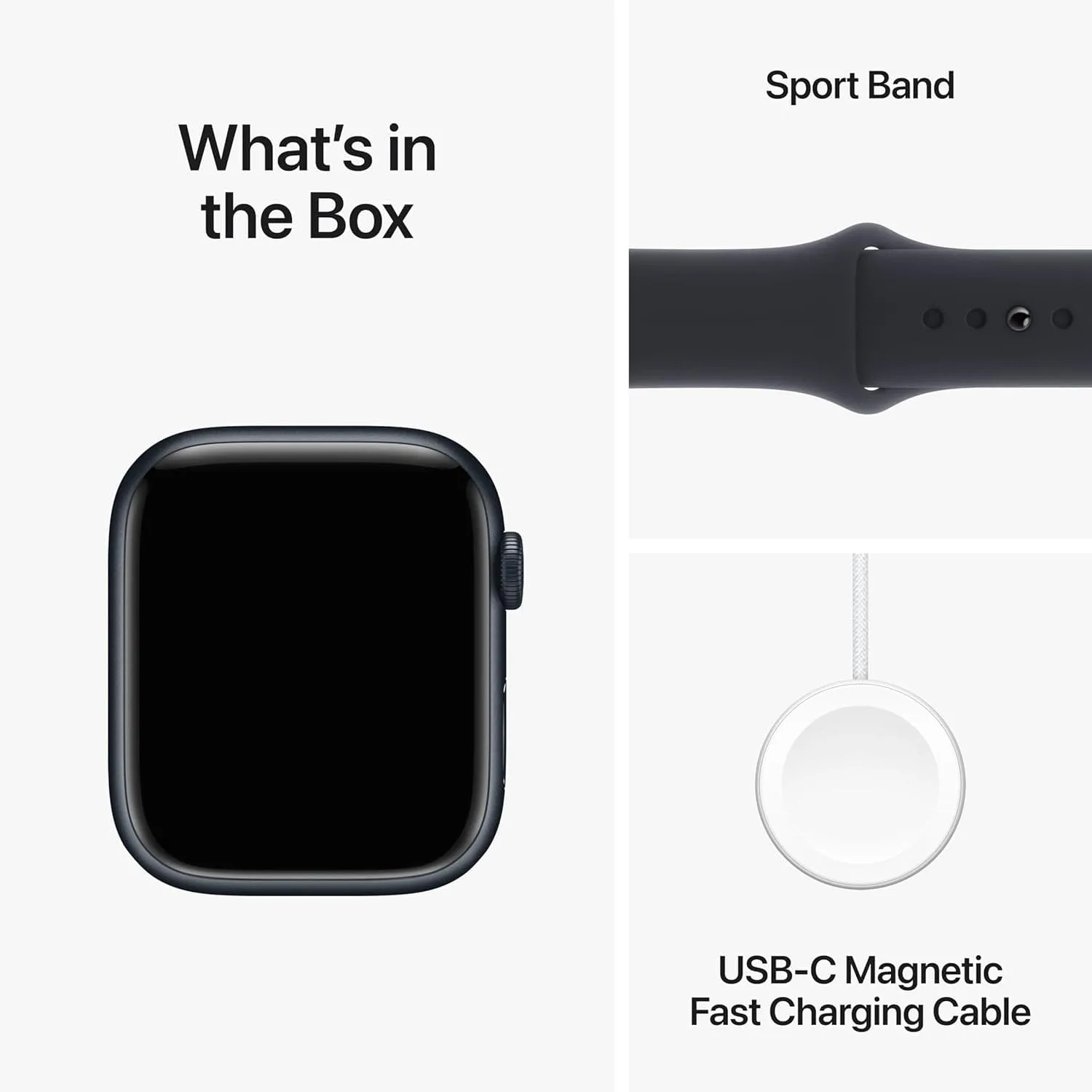 Apple Watch Series 9 [GPS 45mm] Smartwatch With Midnight Aluminum Case With Midnight Sport Band S/M