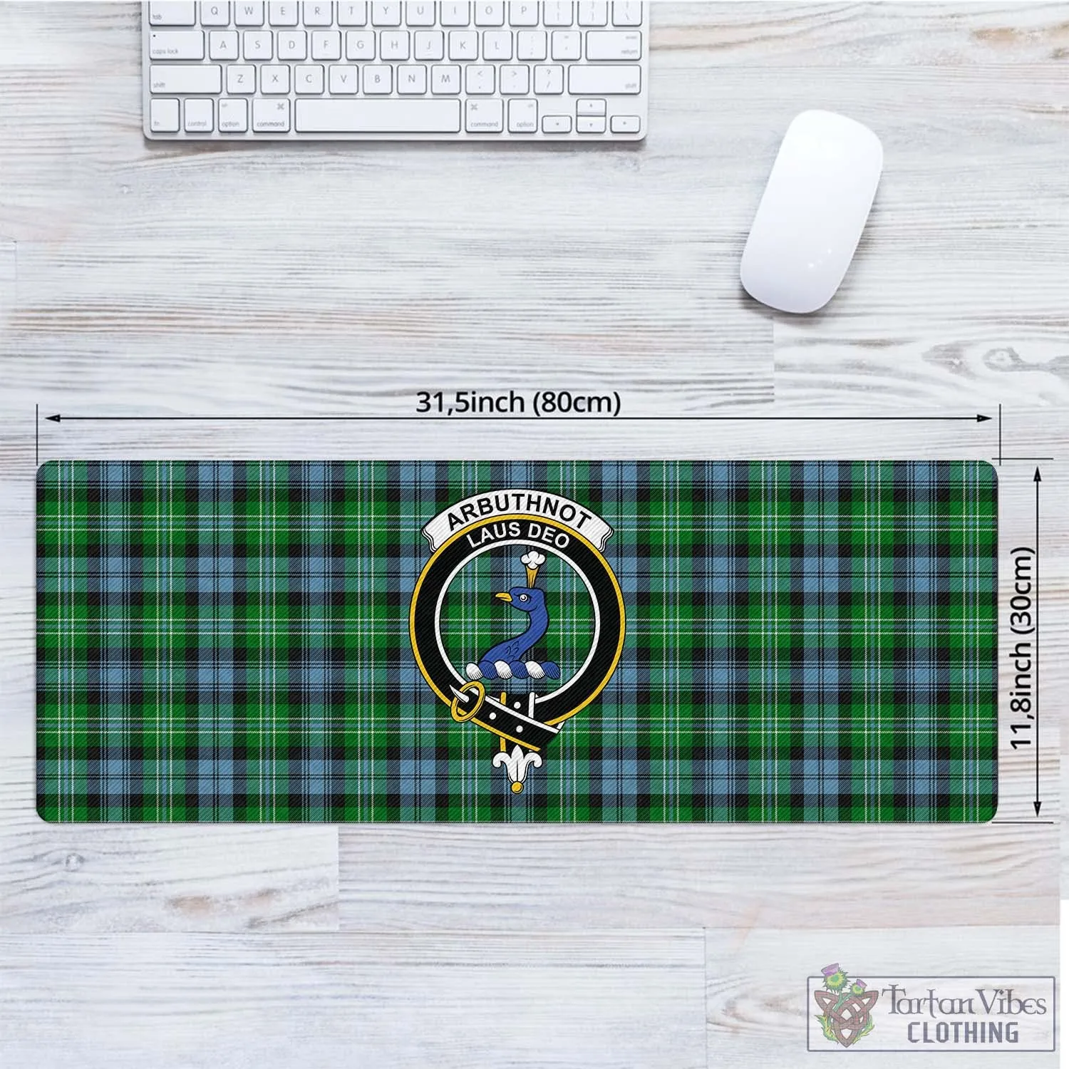 Arbuthnot Ancient Tartan Mouse Pad with Family Crest