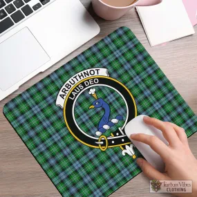 Arbuthnot Ancient Tartan Mouse Pad with Family Crest