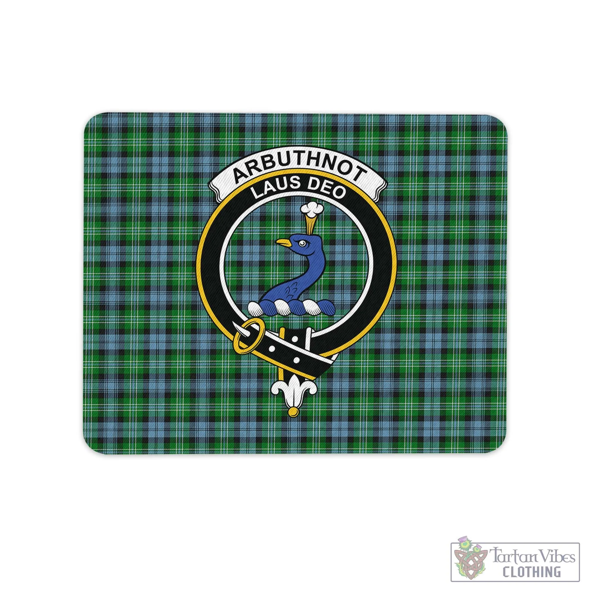 Arbuthnot Ancient Tartan Mouse Pad with Family Crest