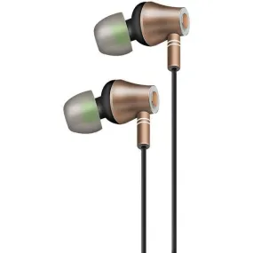 AT&T E10-GLD E10 Metallic In-Ear Stereo Earbuds with Microphone (Gold)