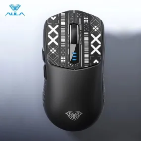 AULA SC580 Wireless Gaming Mouse 2.4G Bluetooth USB-C Gaming Mouse 10000 DPI Rechargeable Mouse with 6 Programmable Buttons for Laptop/Pc/Mac/Tablet