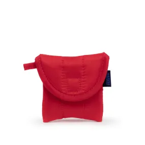 Baggu Puffy Recycled Nylon Earbuds Case - Candy Apple