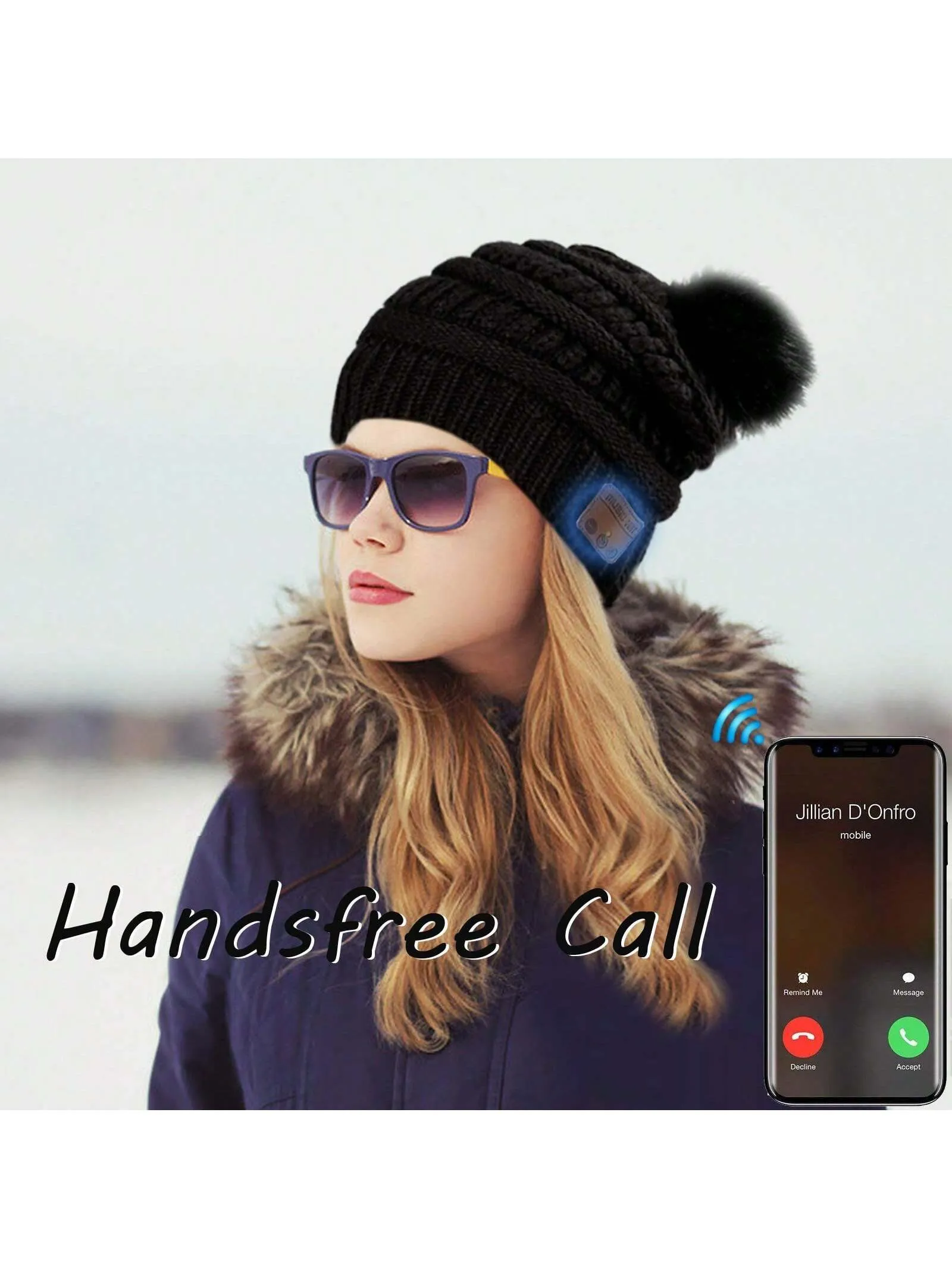 Beanie Hat For Men Women Unisex Wireless Music Hat