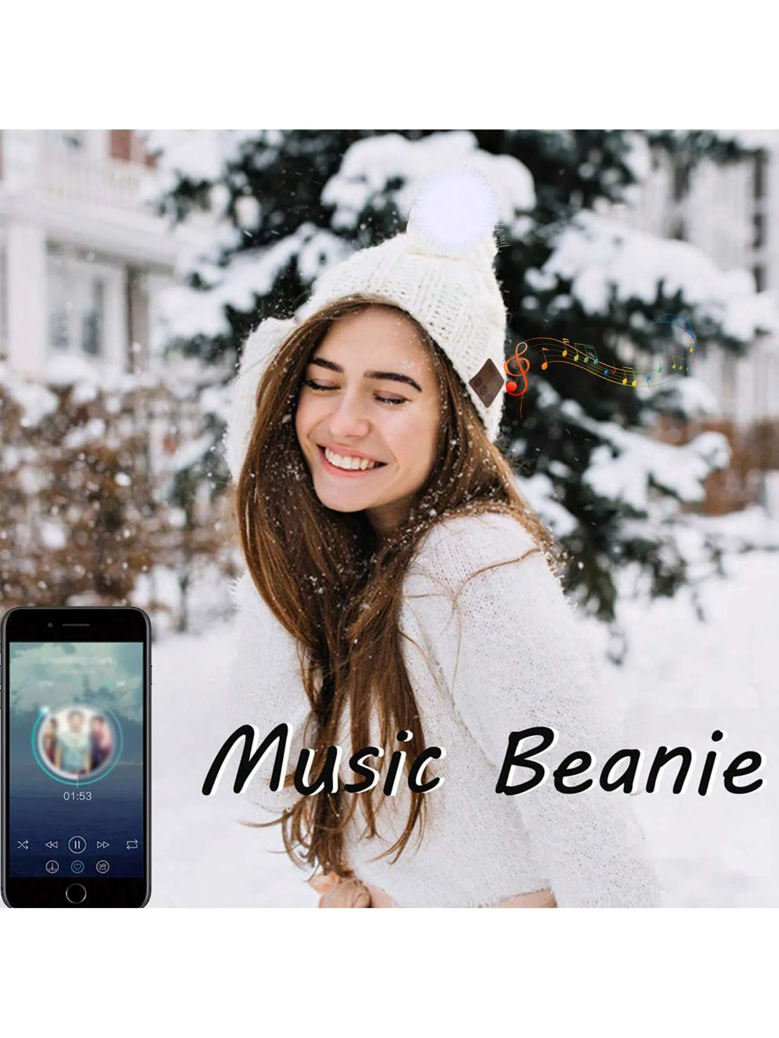 Beanie Hat For Men Women Unisex Wireless Music Hat