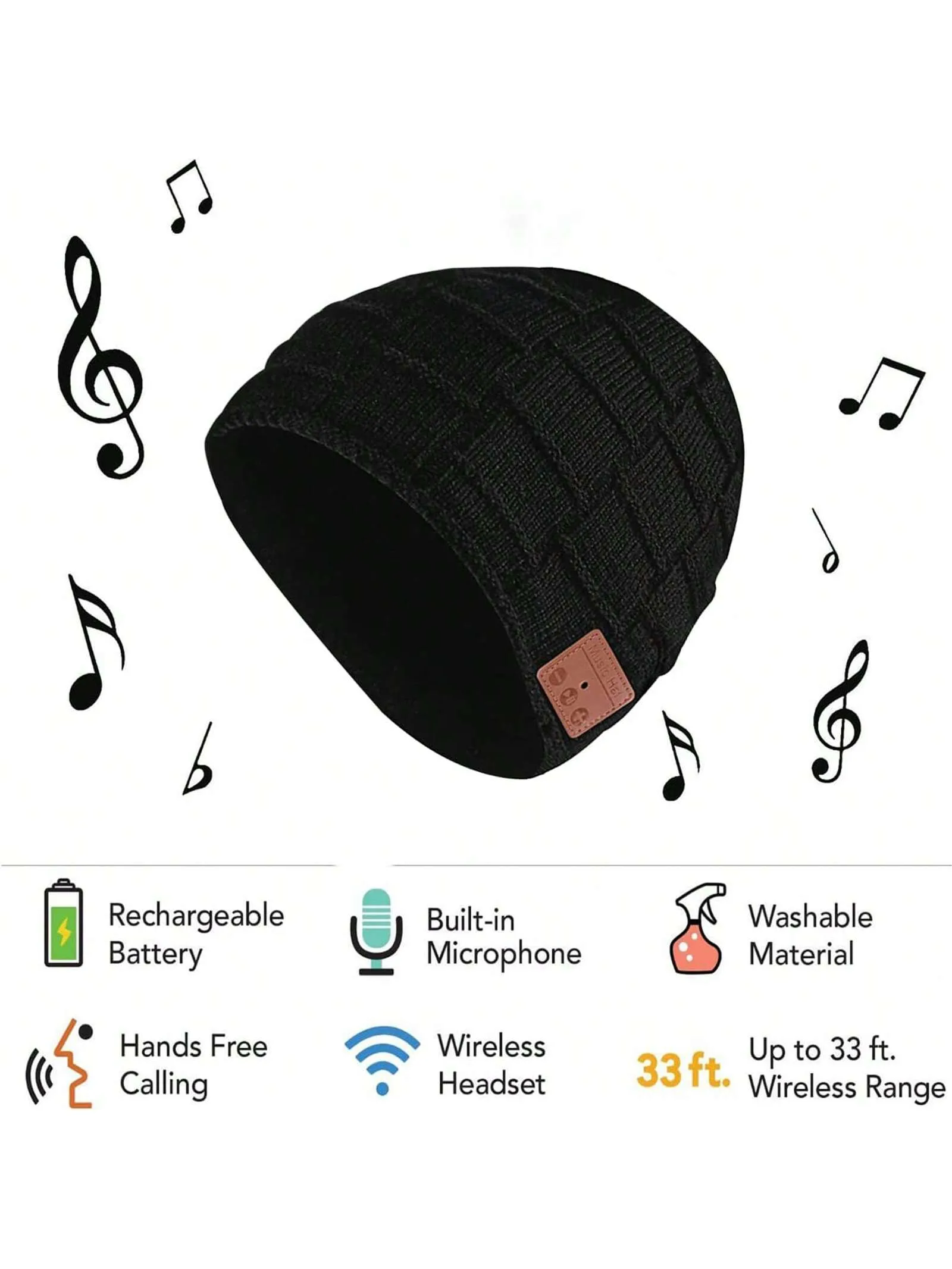 Beanie Hat For Men Women Unisex Wireless Music Hat