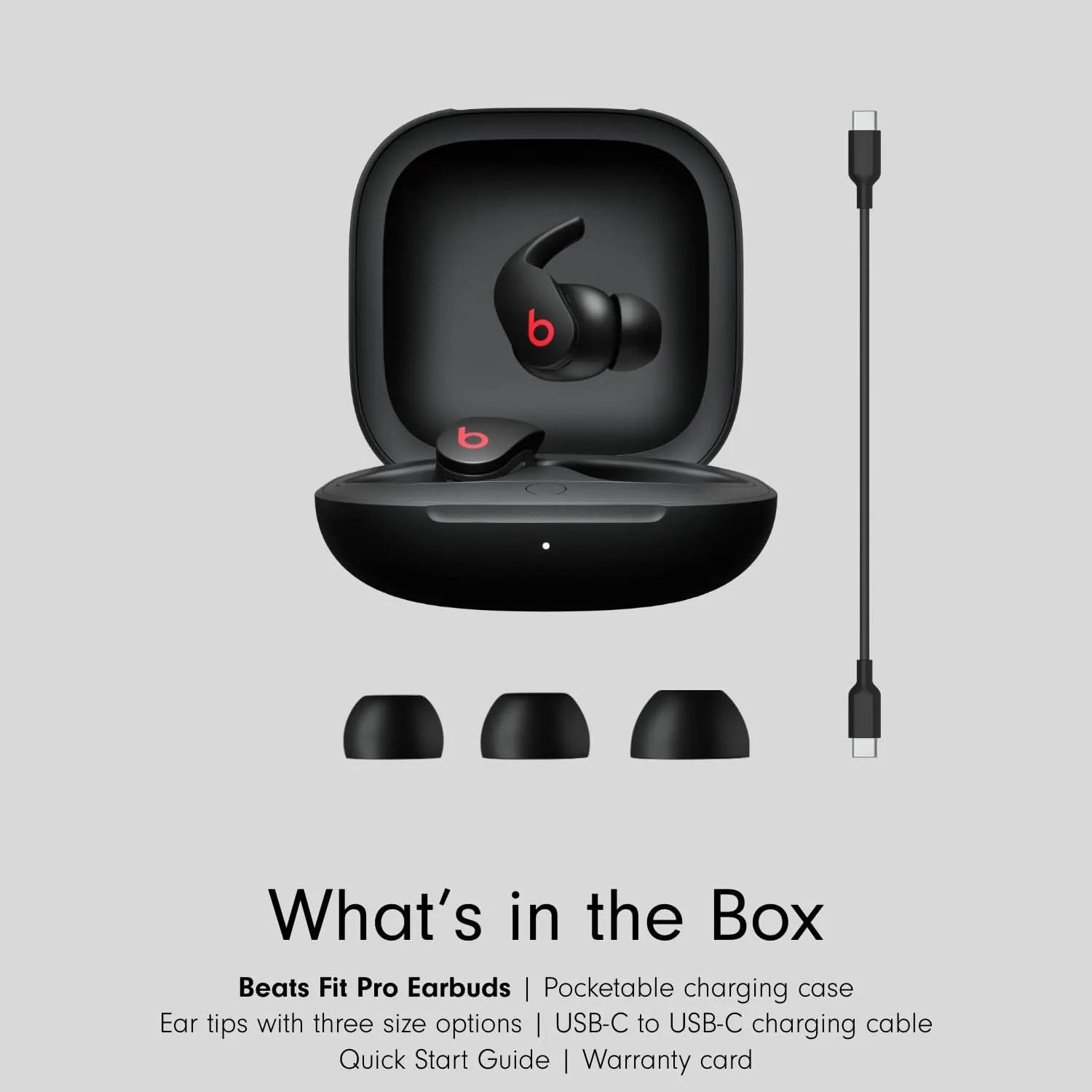 Beats Fit Pro True Wireless Noise Cancelling Earbuds - Sweat-Resistant Bluetooth Earphones with Built-in Mic - Compatible with Apple & Android - Black