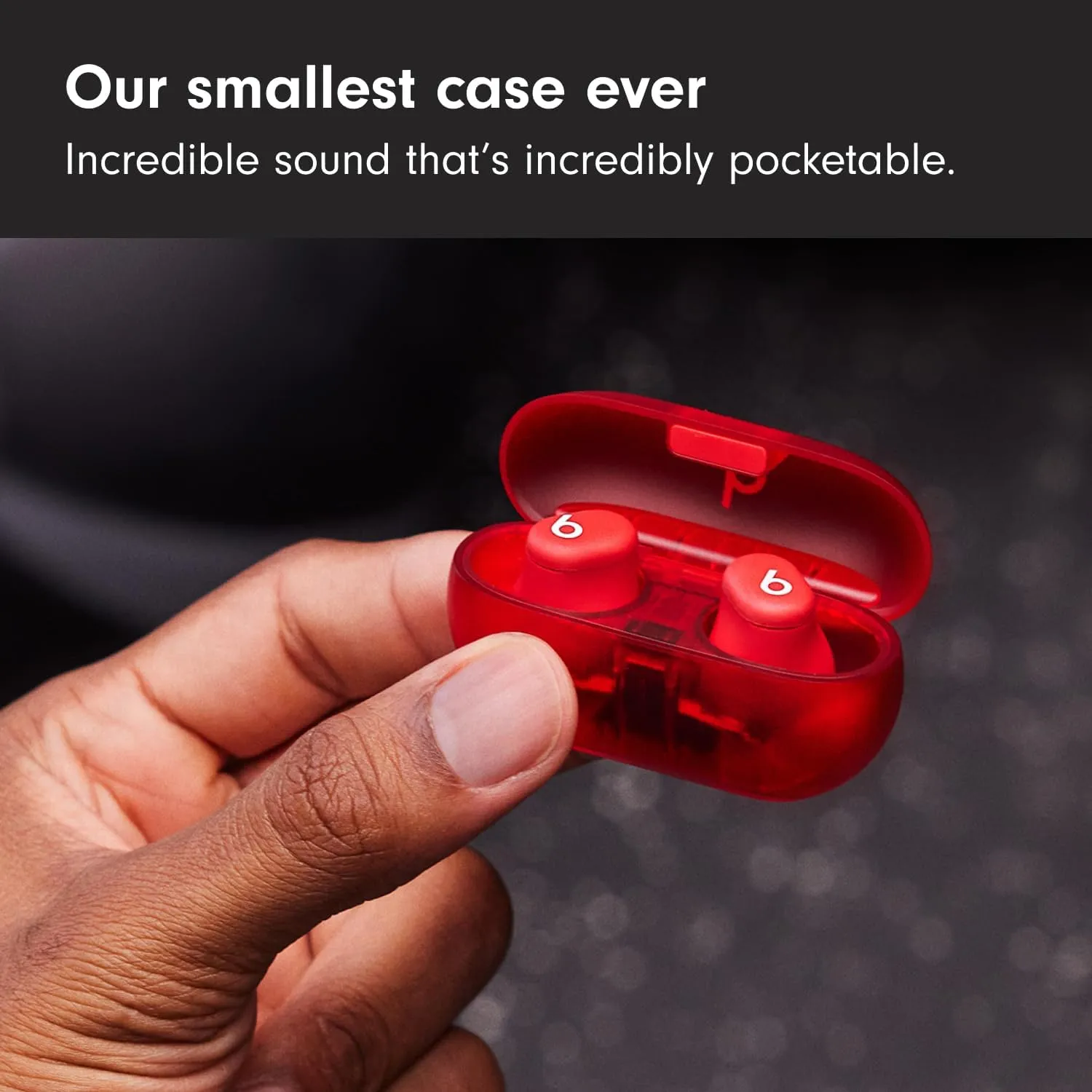 Beats Solo Buds Wireless Bluetooth Earbuds - Transparent Red