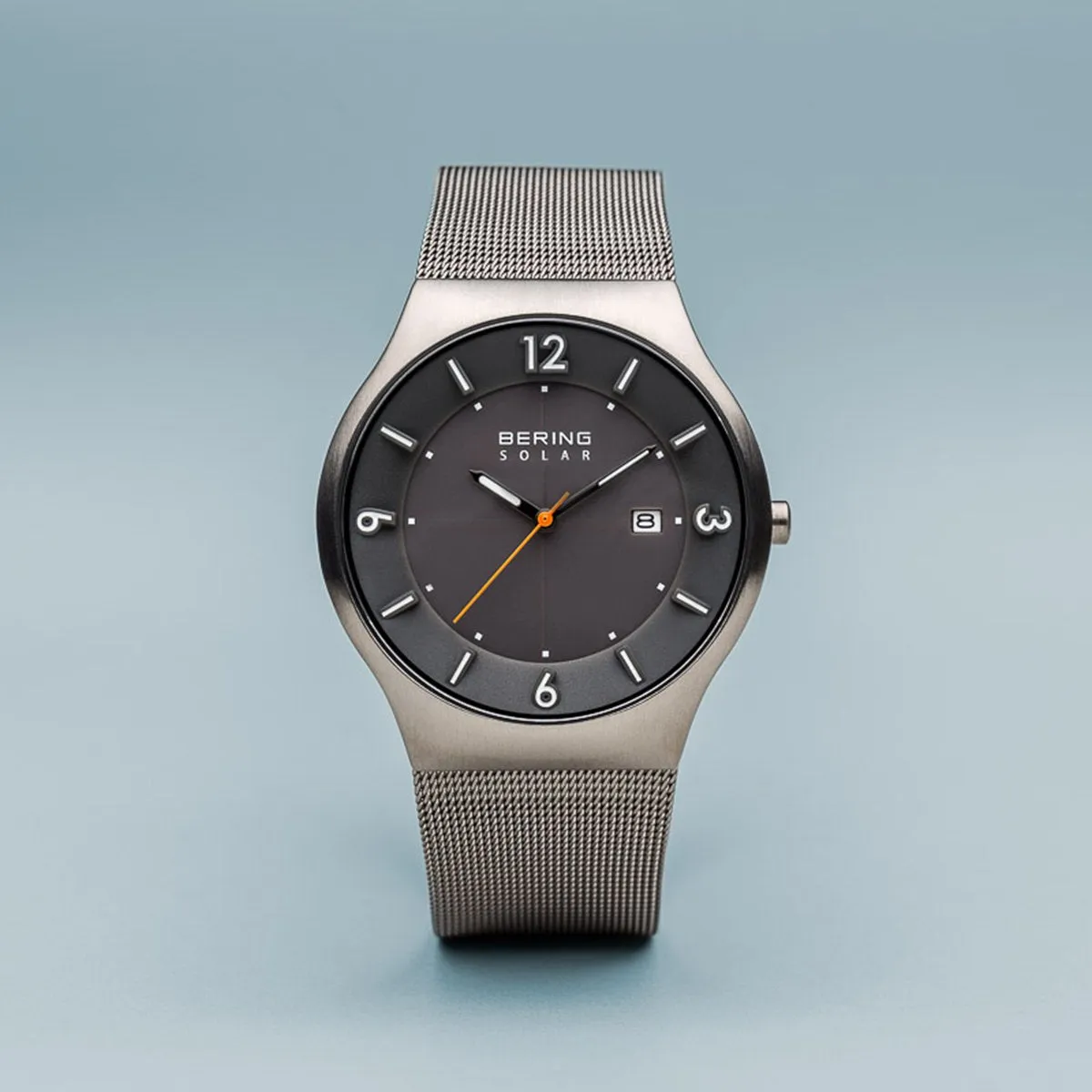 Bering Solar Brushed Grey Watch