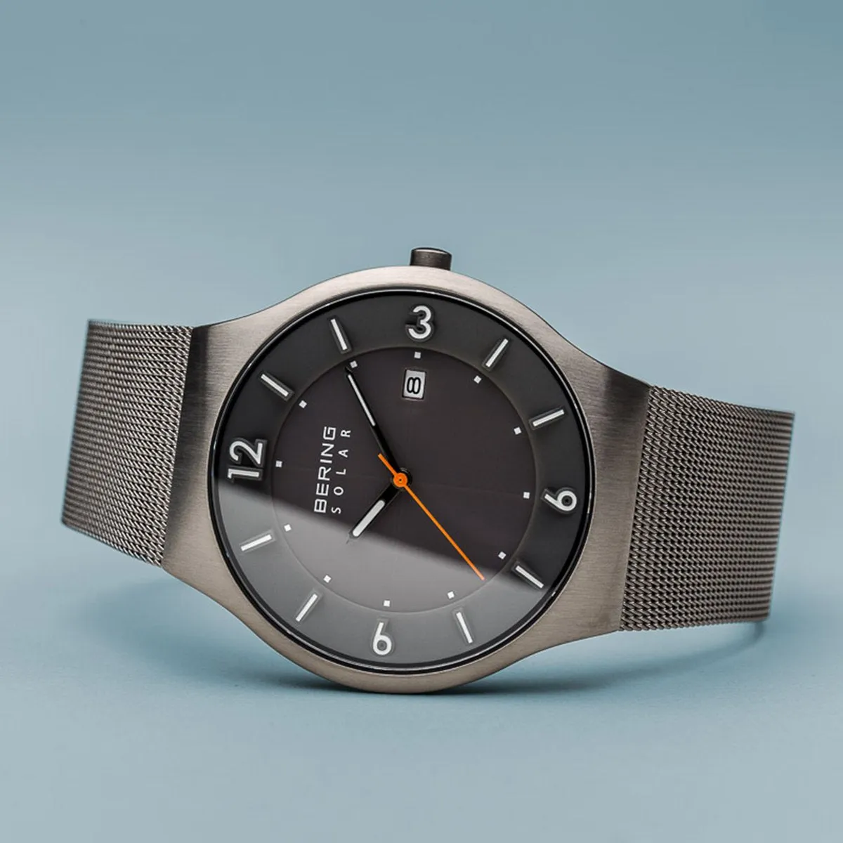 Bering Solar Brushed Grey Watch