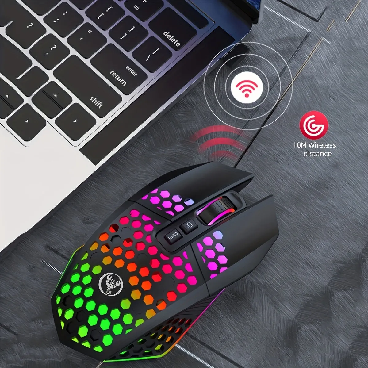 Best Wireless Mouse | Rechargeable Gaming  Hole Mouse 1600DPI