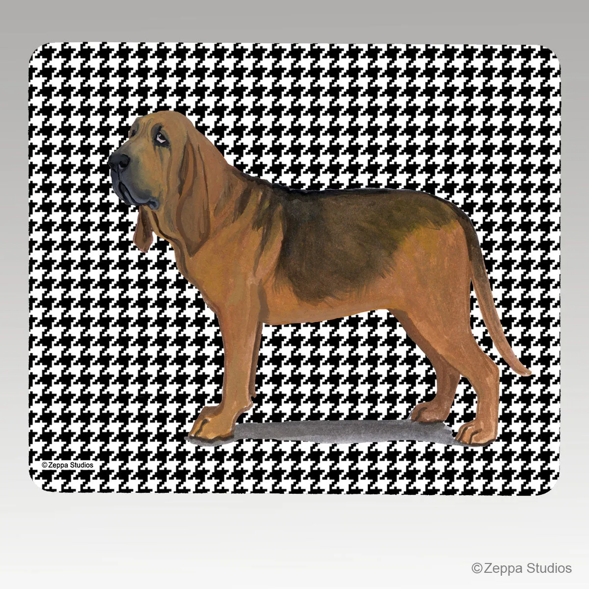 Bloodhound Houndstooth Mouse Pad