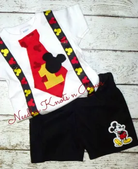 Boys Mickey Mouse 1st Birthday Outfit, 2nd Birthday