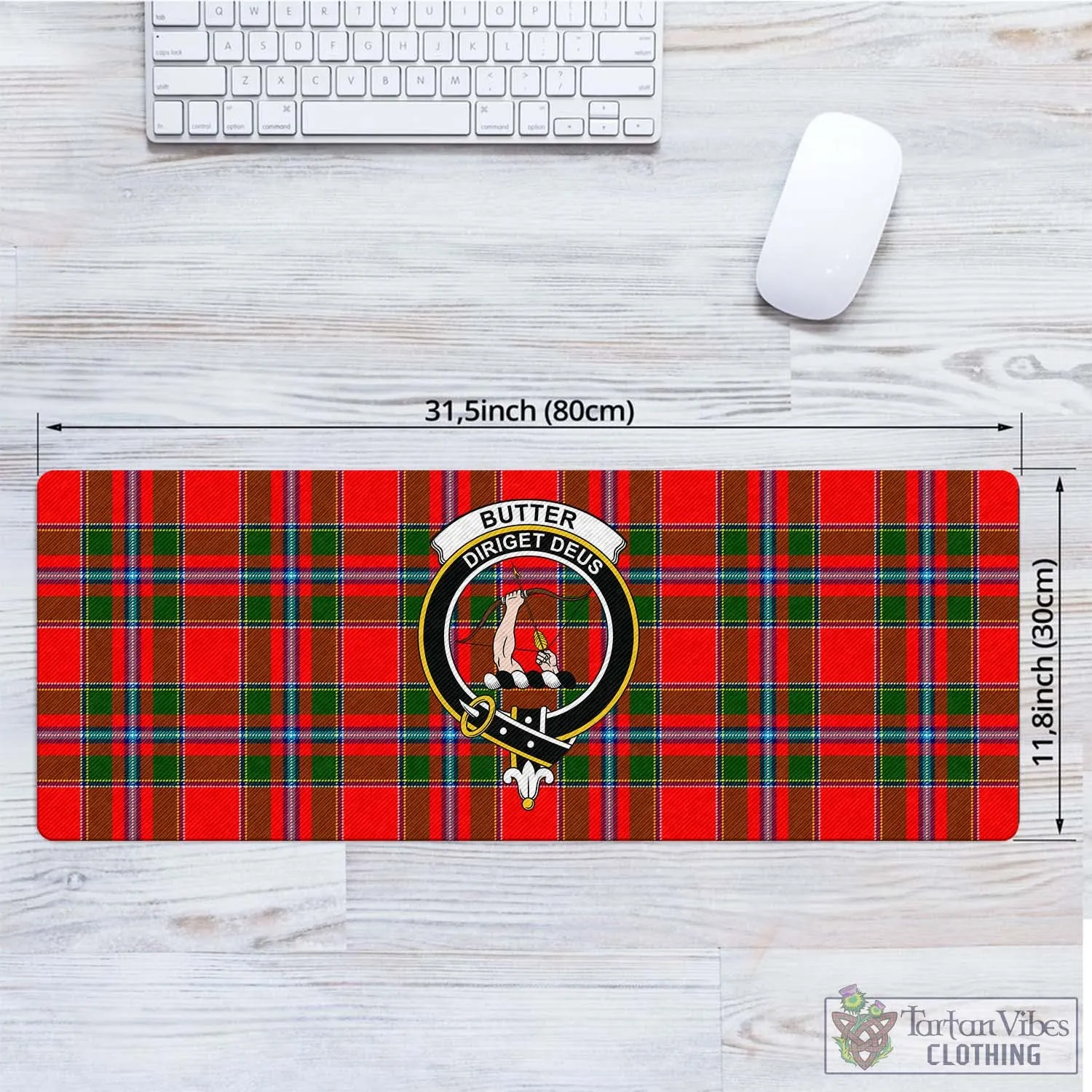 Butter Tartan Mouse Pad with Family Crest