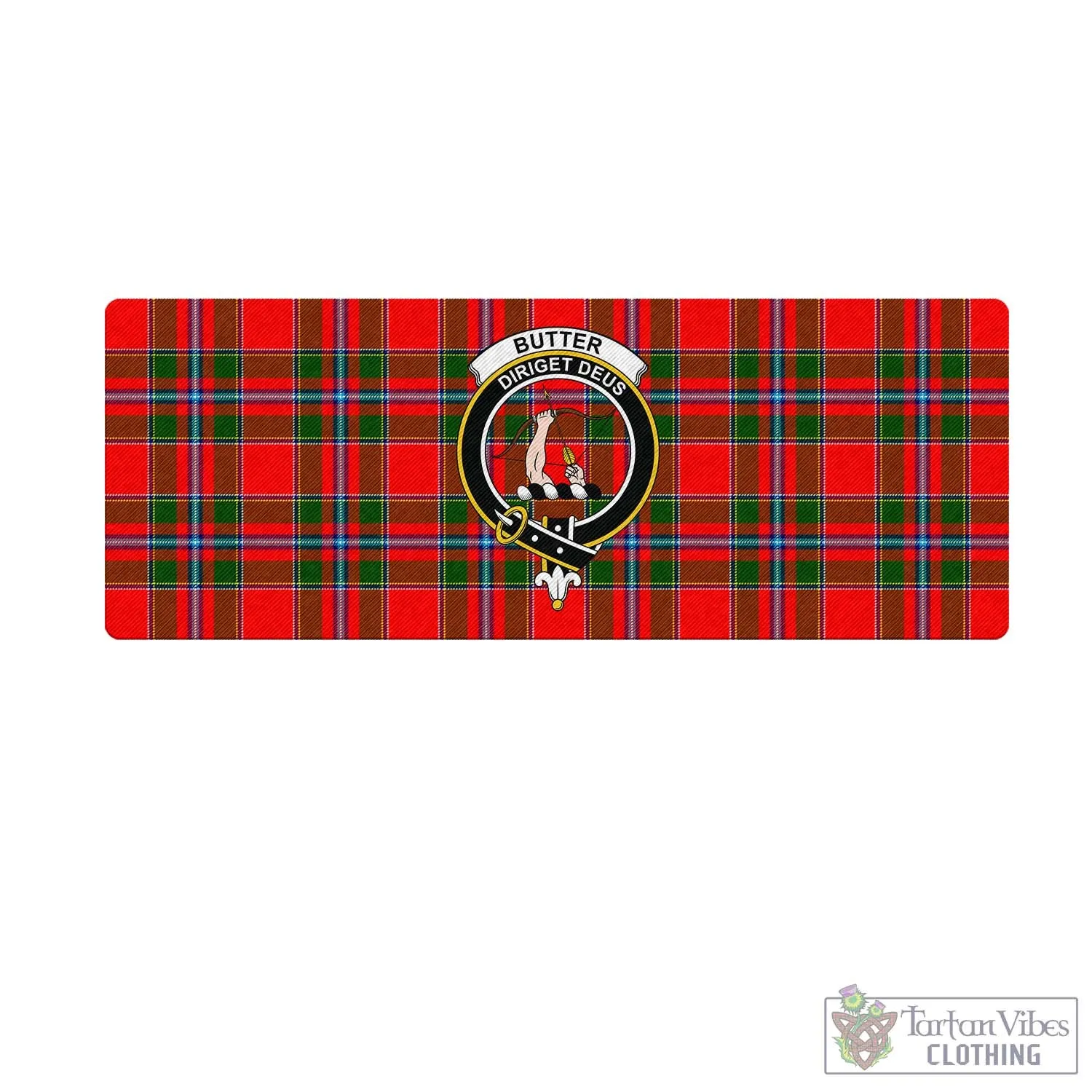 Butter Tartan Mouse Pad with Family Crest