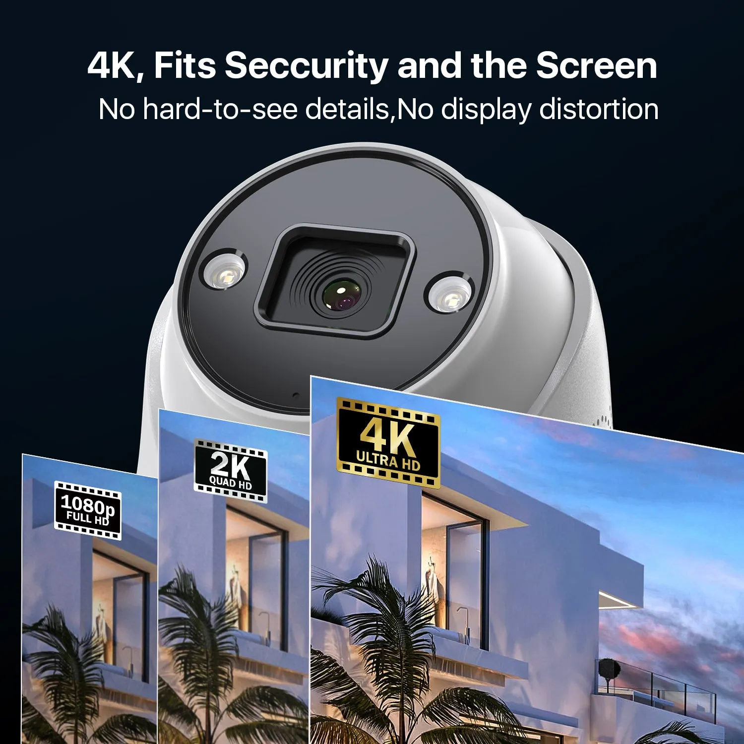 C225 4K 8 Channel Security System   Up to 8 Cameras   2TB Hard Drive