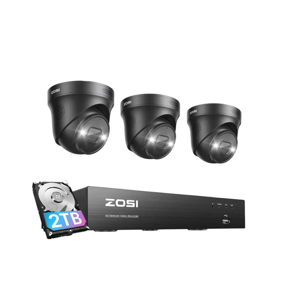 C225 4K 8 Channel Security System   Up to 8 Cameras   2TB Hard Drive