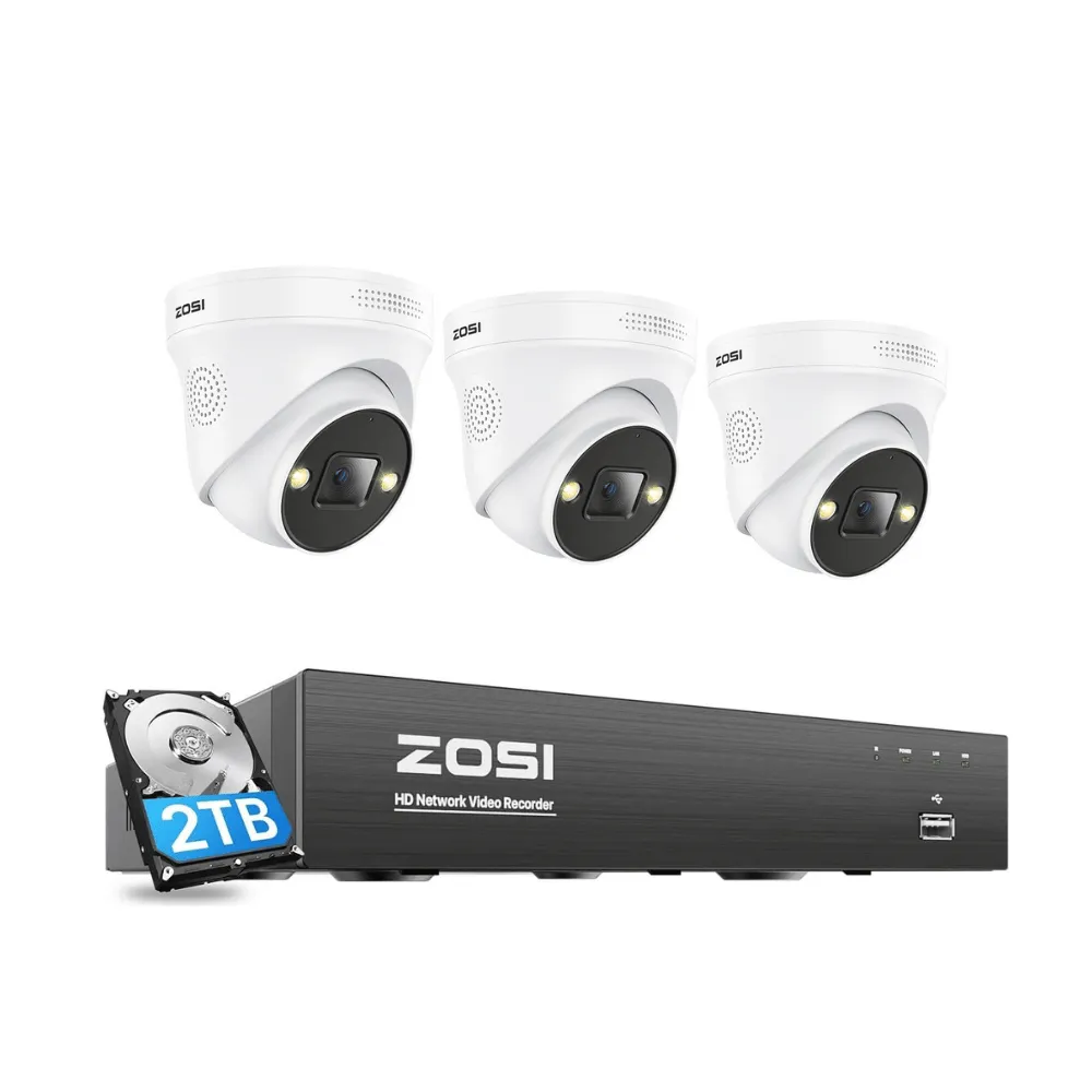 C225 4K 8 Channel Security System   Up to 8 Cameras   2TB Hard Drive