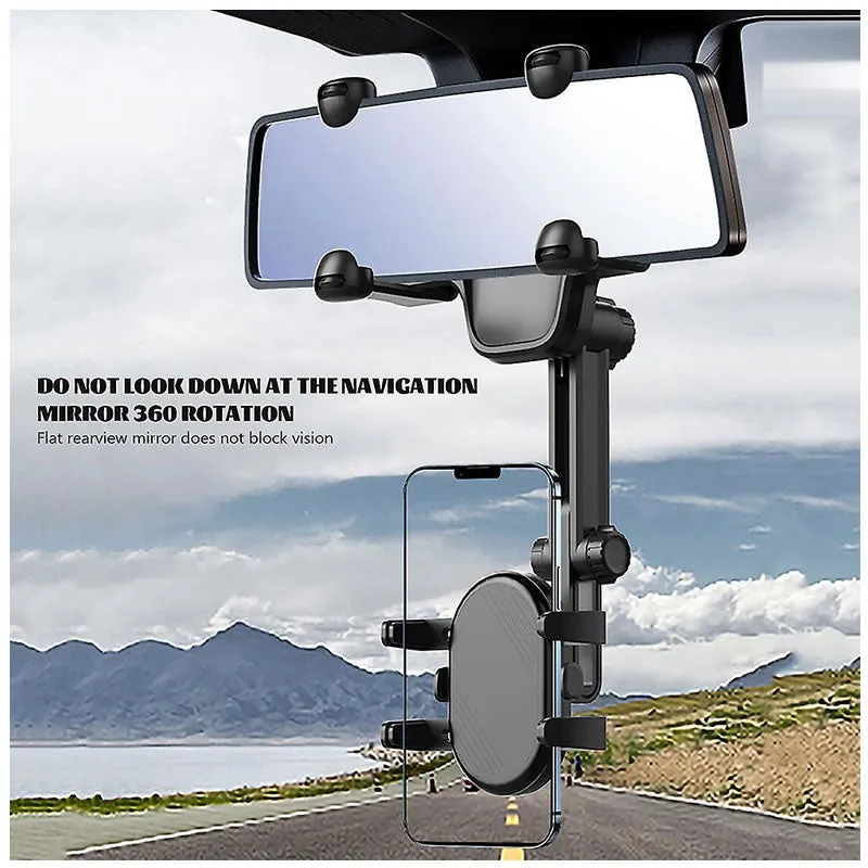 Car Mobile Phone 360 Rotating Retractable Rearview Mirror Ad-562