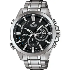 Casio Men's Chronograph Mobile Link Solar Stainless Steel Watch EQB510D-1A