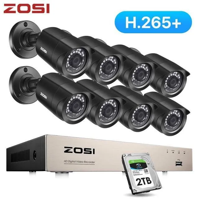 CCTV System 5MP Lite 8CH DVR Day/Night Home Surveillance Camera System