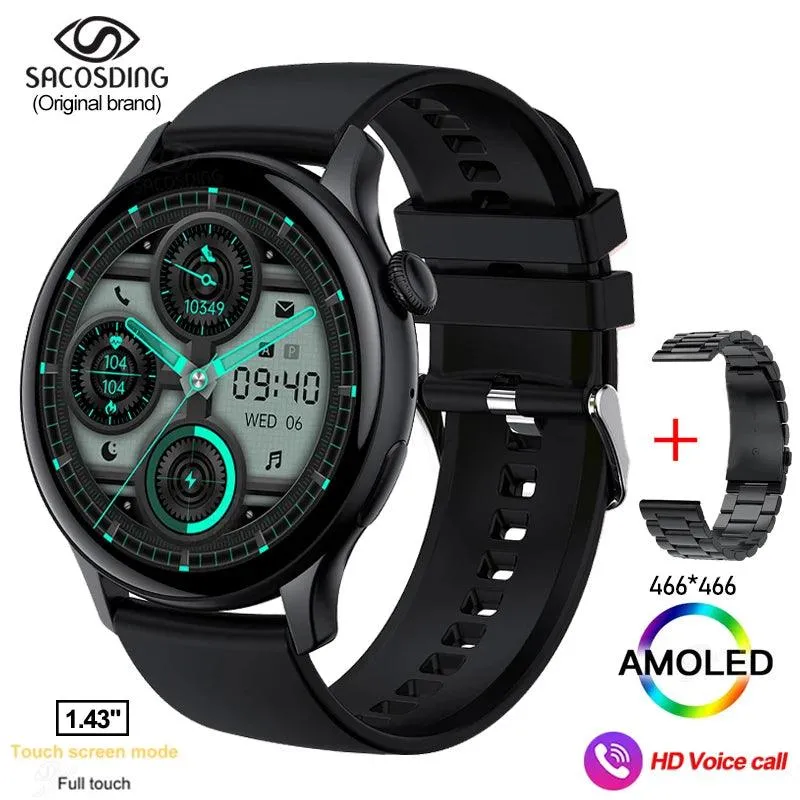 Chic Women's Bluetooth Smartwatch with Customizable AMOLED Screen and NFC Functionality