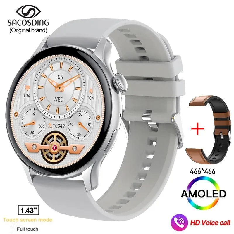 Chic Women's Bluetooth Smartwatch with Customizable AMOLED Screen and NFC Functionality