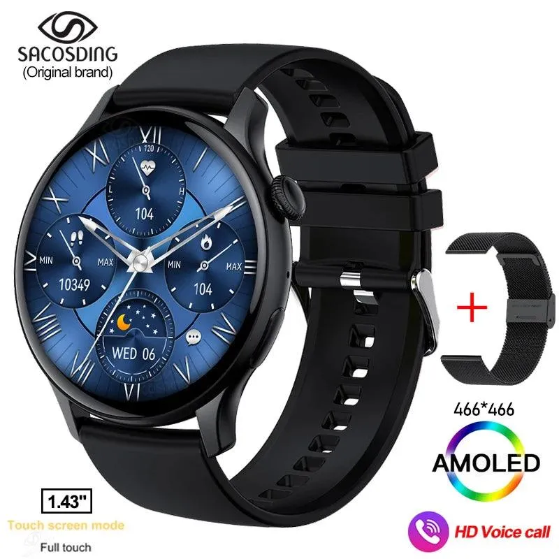 Chic Women's Bluetooth Smartwatch with Customizable AMOLED Screen and NFC Functionality